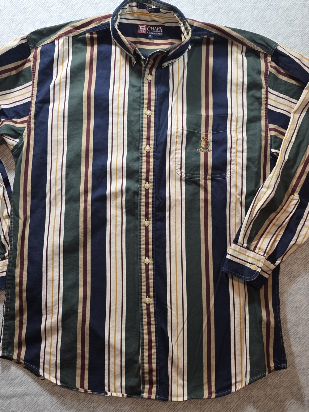 Y2K 90s Vintage Chaps X Ralph Lauren Stripped Button Down